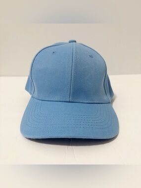Classic Blank Light Blue Cotton Baseball Cap Hat Plain Minimalist Solid Sporty